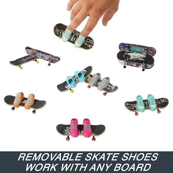 Hot Wheels Skate 10-Pack - Finger Board - Multicolor Skateboards, Shoes - Mattel - Picture 4 of 7